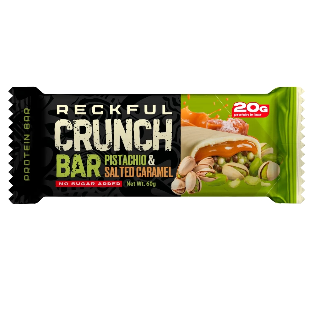 Батончик Reckful Crunch Bar 60 g Фисташка и соленая карамель