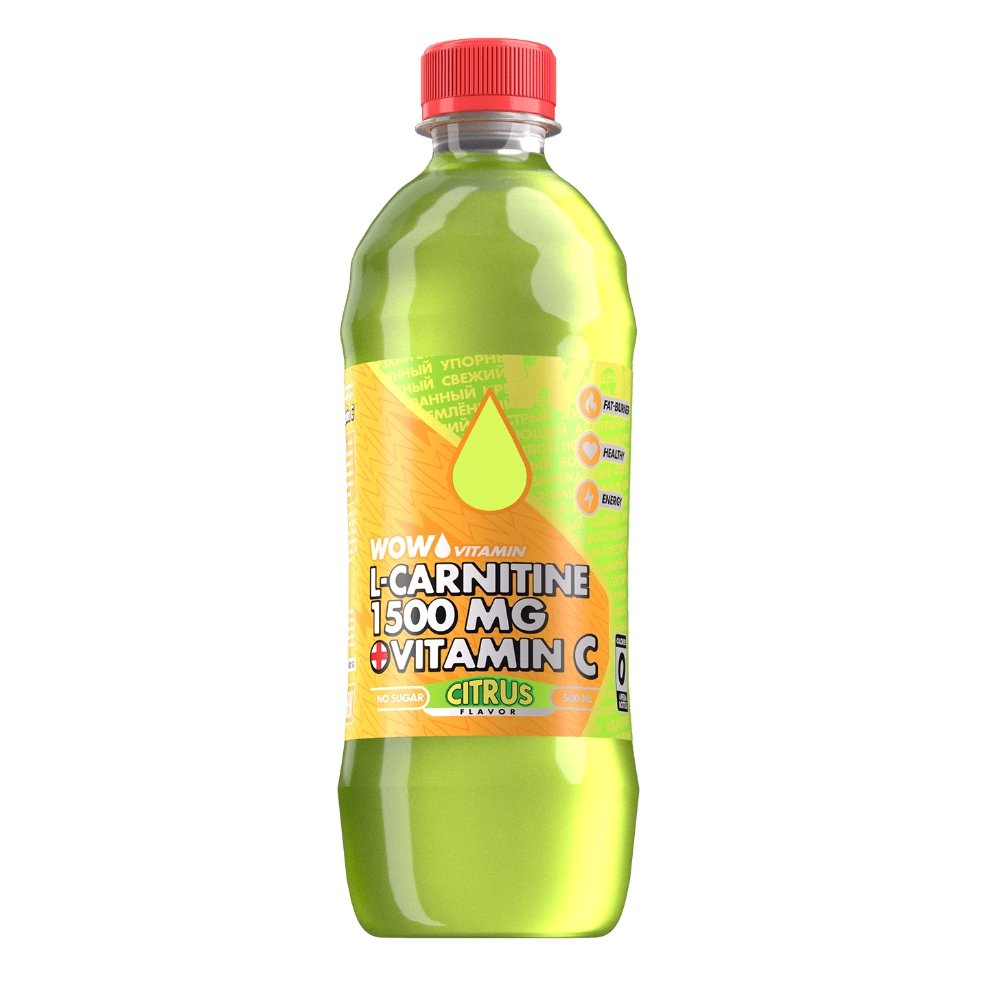 L-карнитин WOW Energy L-Carnitine 1500mg + Vit C 1000mg 0,5 Цитрус