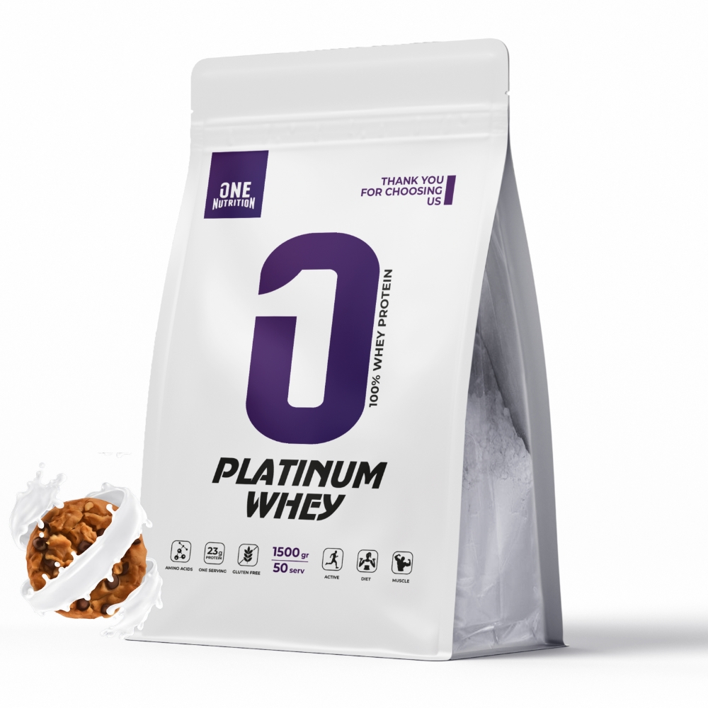 Протеин ONE NUTRITION Platinum Whey 1500 g Печенье крем